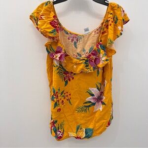 Old Navy Yellow/Orange Floral Top